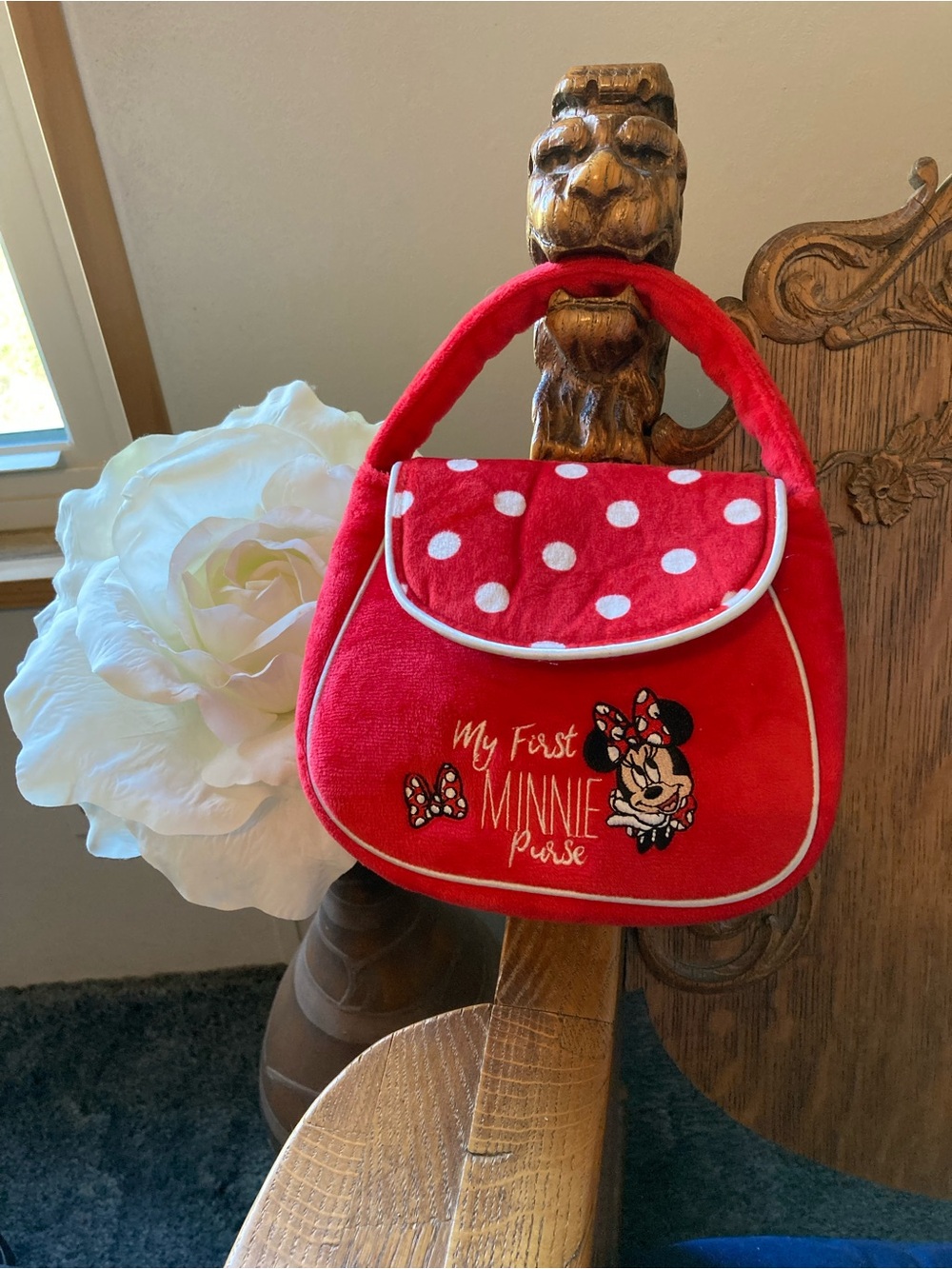 Disney Red Minnie Mouse Mini Purse with White Polka-Dot Flap